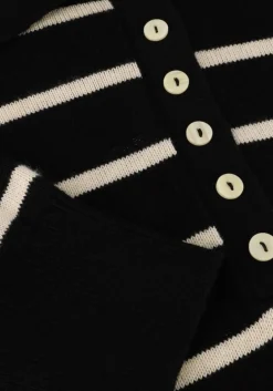 zwarte modström trui malvamd stripe polo