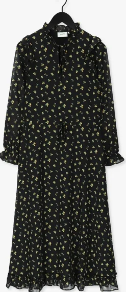 zwarte moves midi jurk jalina dress 2426