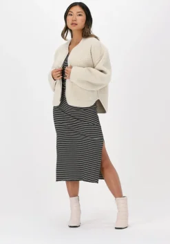 zwarte moves midi jurk molisa-ls