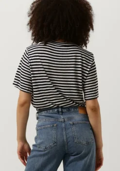 zwarte my essential wardrobe t-shirt lisamw striped tee