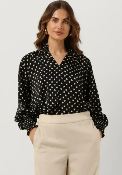 zwarte neo noir blouses stone fading ink blouse