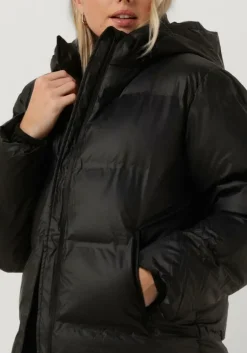 zwarte neo noir gewatteerde jas fox c puffer jacket