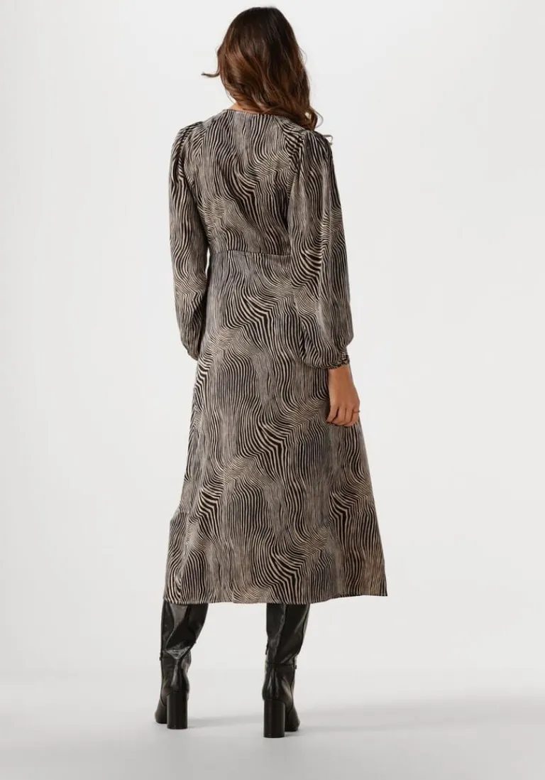 NEO NOIR e midi jurk isoabel floating wave dress>DAMES Jurken