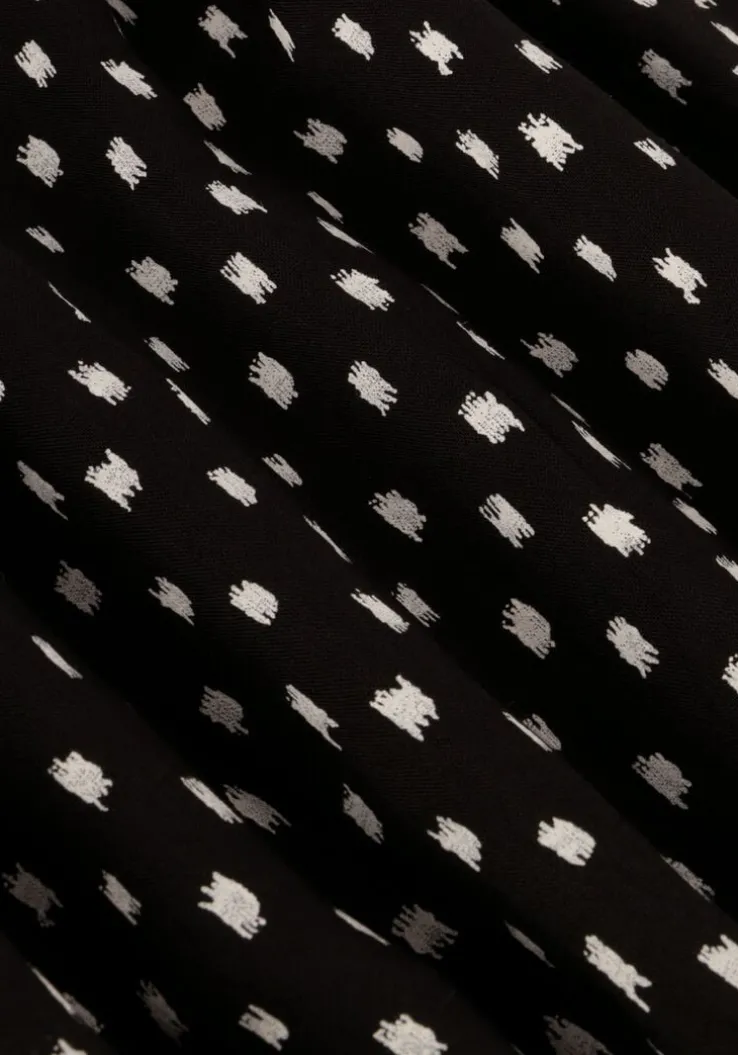 zwarte neo noir midi jurk timma mini stitch dress