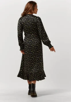 zwarte neo noir midi jurk eva precious rose dress