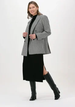 zwarte neo noir midi jurk gaby knit dress