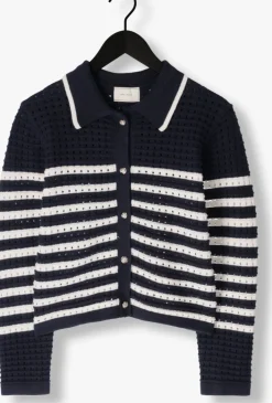 zwarte neo noir vest effie knit cardigan