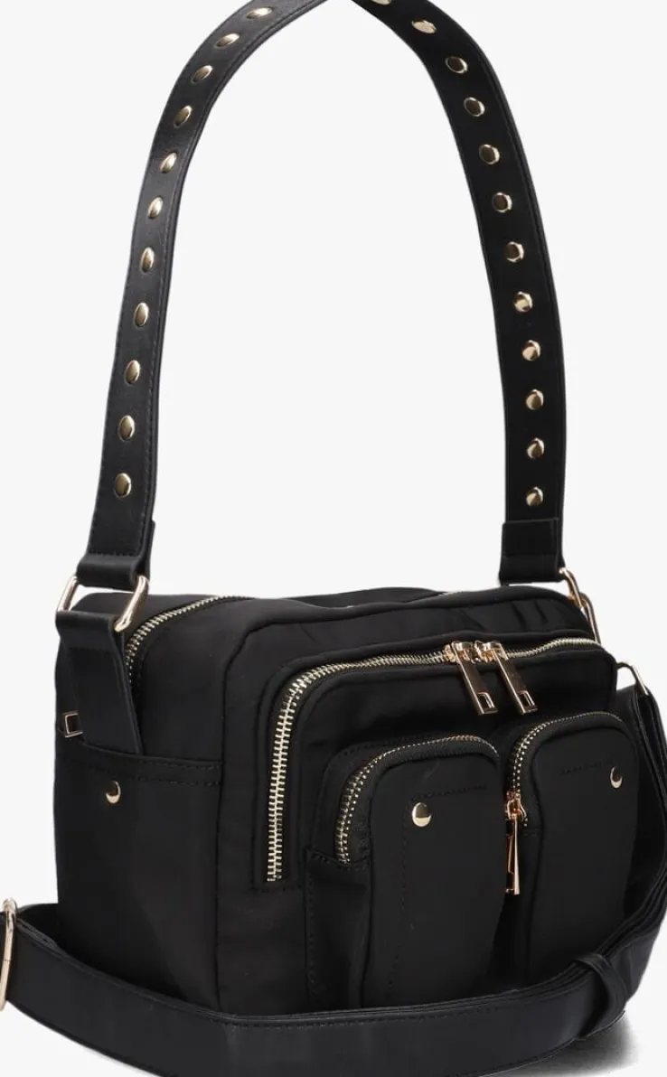 zwarte núnoo schoudertas ellie recycled nylon