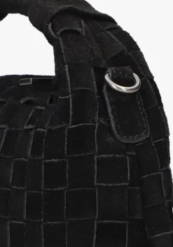 zwarte núnoo schoudertas mini dandy braid