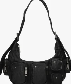 zwarte núnoo schoudertas sally small pocket