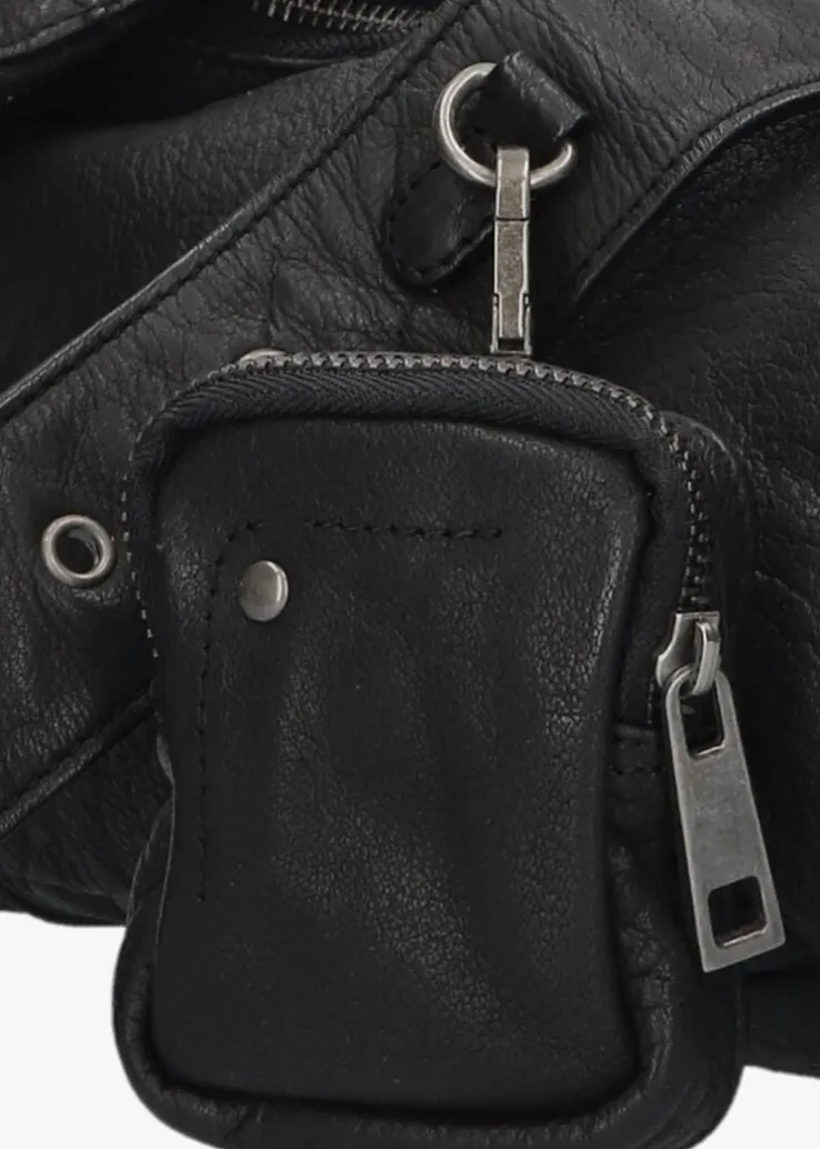 zwarte núnoo schoudertas sally small pocket
