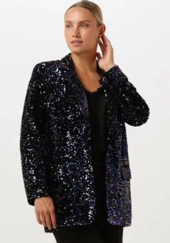 zwarte notre-v blazer nv-christine glitter velvet blazer