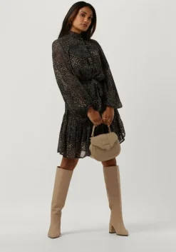 zwarte notre-v midi jurk mini dress nv-arla