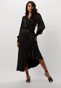 NOTRE-V e midi jurk nv-dorissa satin dress>DAMES Jurken