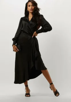 NOTRE-V e midi jurk nv-dorissa satin dress>DAMES Jurken