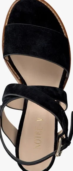 zwarte notre-v platte sandalen 4611