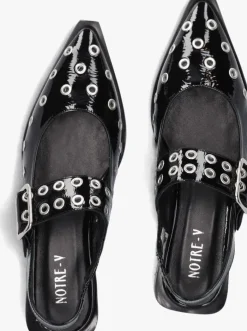 zwarte notre-v slingbacks 08-236