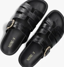 zwarte notre-v slippers 227105