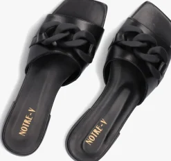 zwarte notre-v slippers 1331