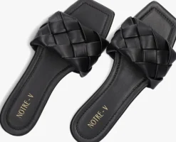 zwarte notre-v slippers 7135