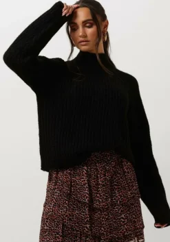 zwarte notre-v trui heavy knit top