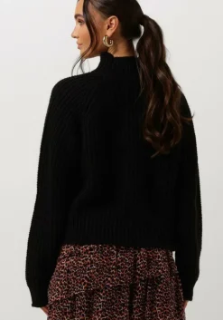 zwarte notre-v trui heavy knit top