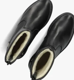 zwarte nubikk enkelboots fae leva fur