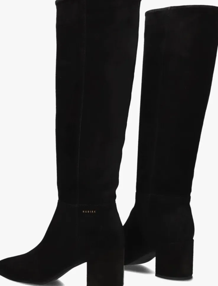 zwarte nubikk hoge laarzen isa beau
