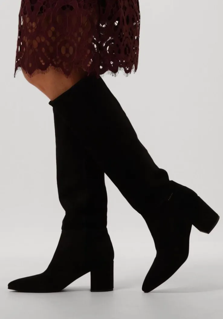 zwarte nubikk hoge laarzen isa beau