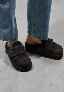 zwarte nubikk instappers teddy fur