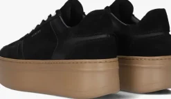 zwarte nubikk lage sneakers bayou platform