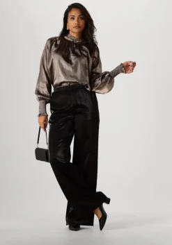 zwarte nukus pantalon josephine pants shiny