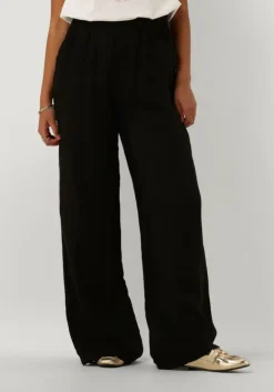 zwarte nukus wijde broek silky pants