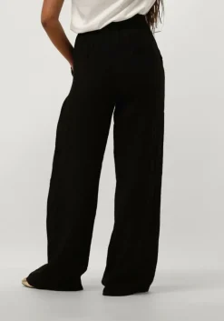zwarte nukus wijde broek silky pants