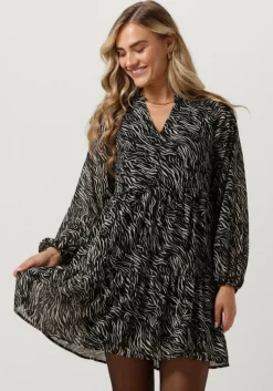 zwarte object mini jurk objmila gia l/s dress
