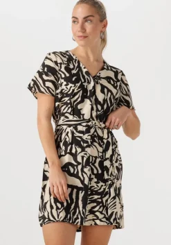 zwarte object mini jurk objkarina s/s re short dress noos