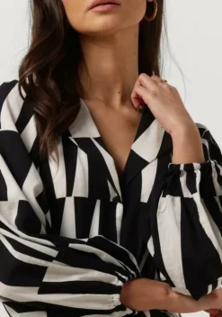 zwarte object mini jurk taro 3/4 dress 126