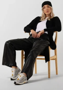 zwarte object vest malena l/s knit long cardigan