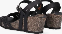 zwarte panama jack sandalen met hak vera