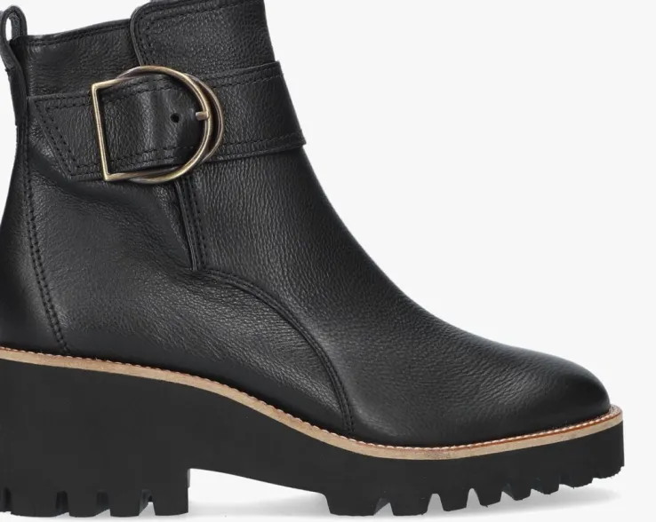 zwarte paul green enkellaarsjes 9763