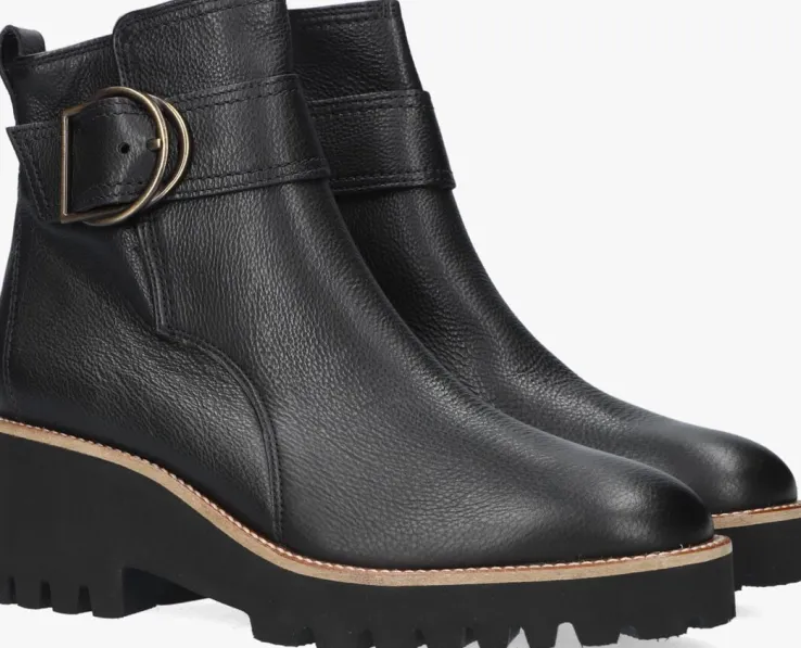 zwarte paul green enkellaarsjes 9763