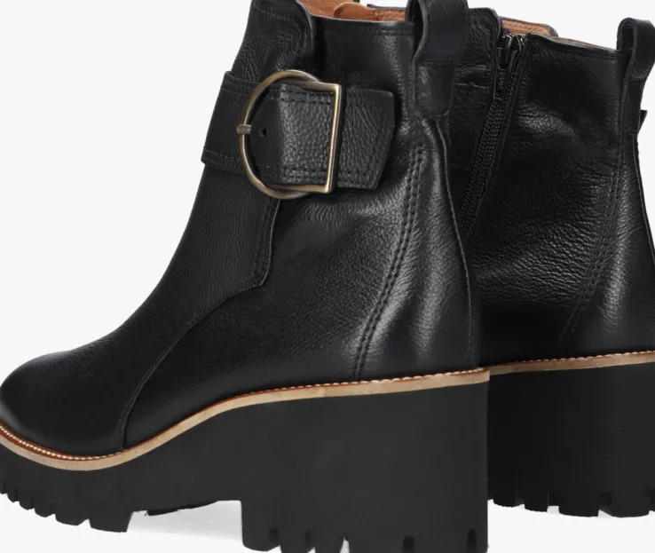 zwarte paul green enkellaarsjes 9763