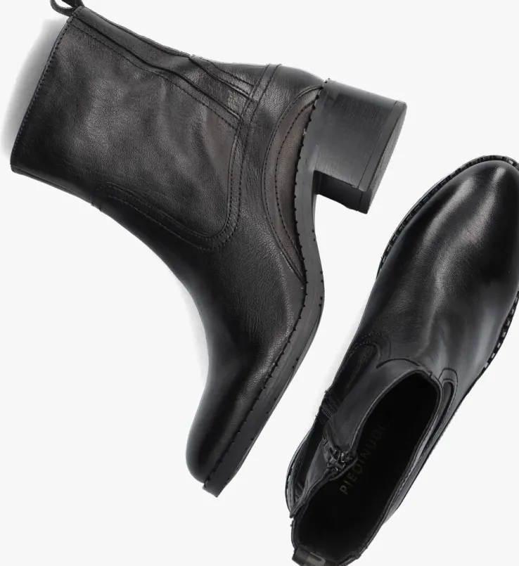 zwarte piedi nudi enkellaarsjes 2746-01