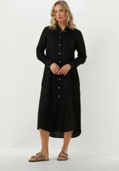 zwarte resort finest maxi jurk shirt dress
