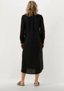 zwarte resort finest maxi jurk shirt dress