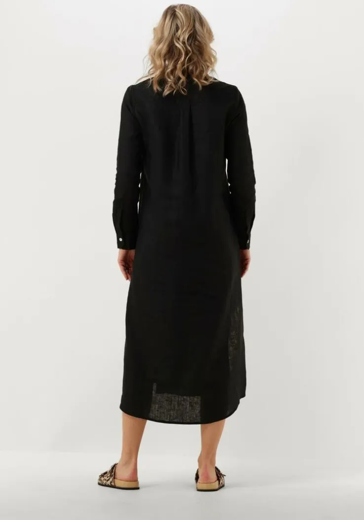 zwarte resort finest maxi jurk shirt dress