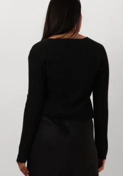 zwarte resort finest trui v-neck rib knit