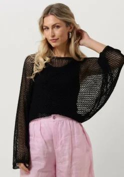 zwarte resort finest trui crochet sweater