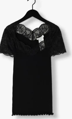 zwarte rosemunde top beatha capsleeve