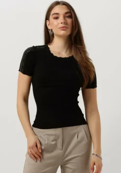 ROSEMUNDE e t-shirt benita silk t-shirt w/ lace>DAMES Tops & T-Shirts